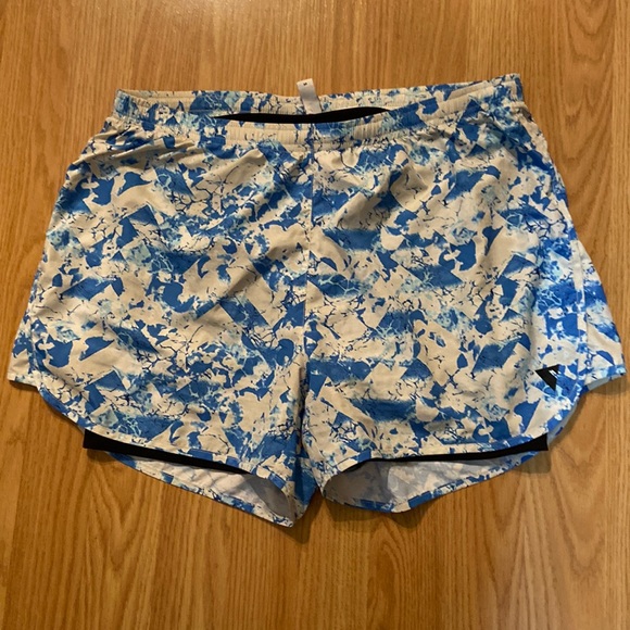 VAS blue & white lined bathing shorts size medium - Picture 1 of 7